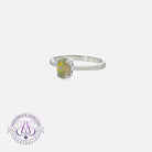One Sterling Silver Black Opal 0.54ct solitaire ring