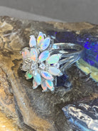 STERLING SILVER OPAL LOTUS RING - Masterpiece Jewellery Opal & Gems Sydney Australia | Online Shop