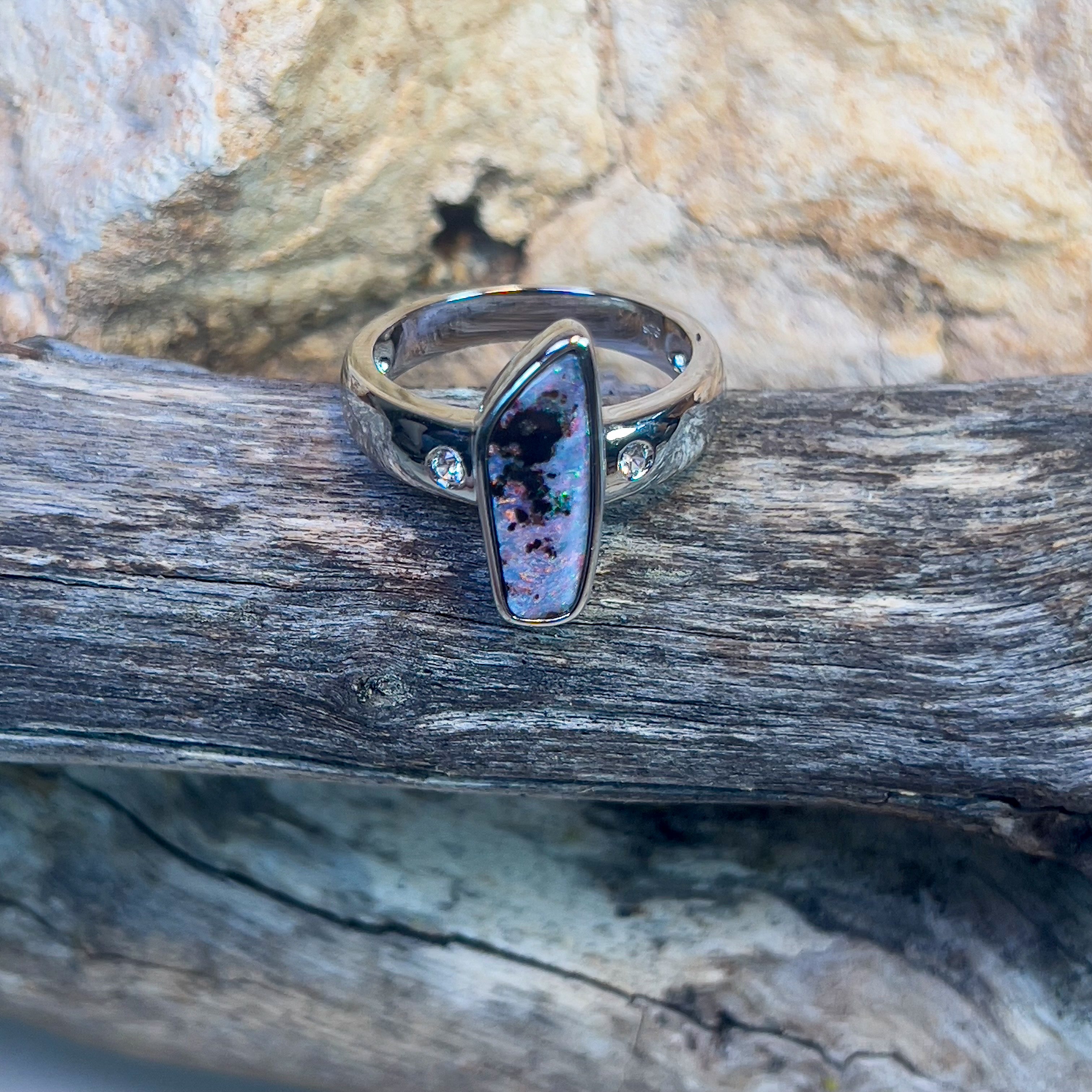 Sterling Silver Boulder opal 2.09ct - Masterpiece Jewellery Opal & Gems Sydney Australia | Online Shop