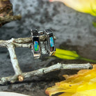 Handmade Silver Clip Earrings, Opal Inlay Studs, Dainty Birthstone Jewelry, Perfect Gift for Her - Minimalist Crystal Opal Earrings - Masterpiece Jewellery Opal & Gems Sydney Australia | Online Shop