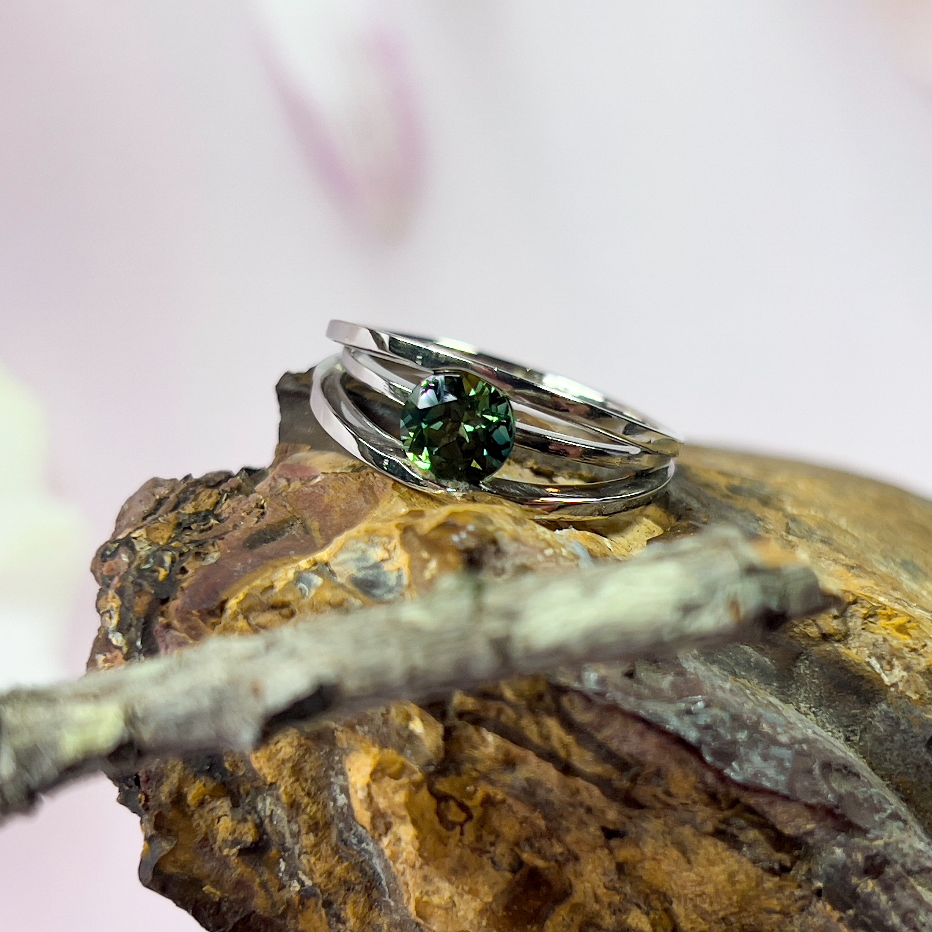 Platinum Parti Sapphire 1.18ct solitaire ring - Masterpiece Jewellery Opal & Gems Sydney Australia | Online Shop