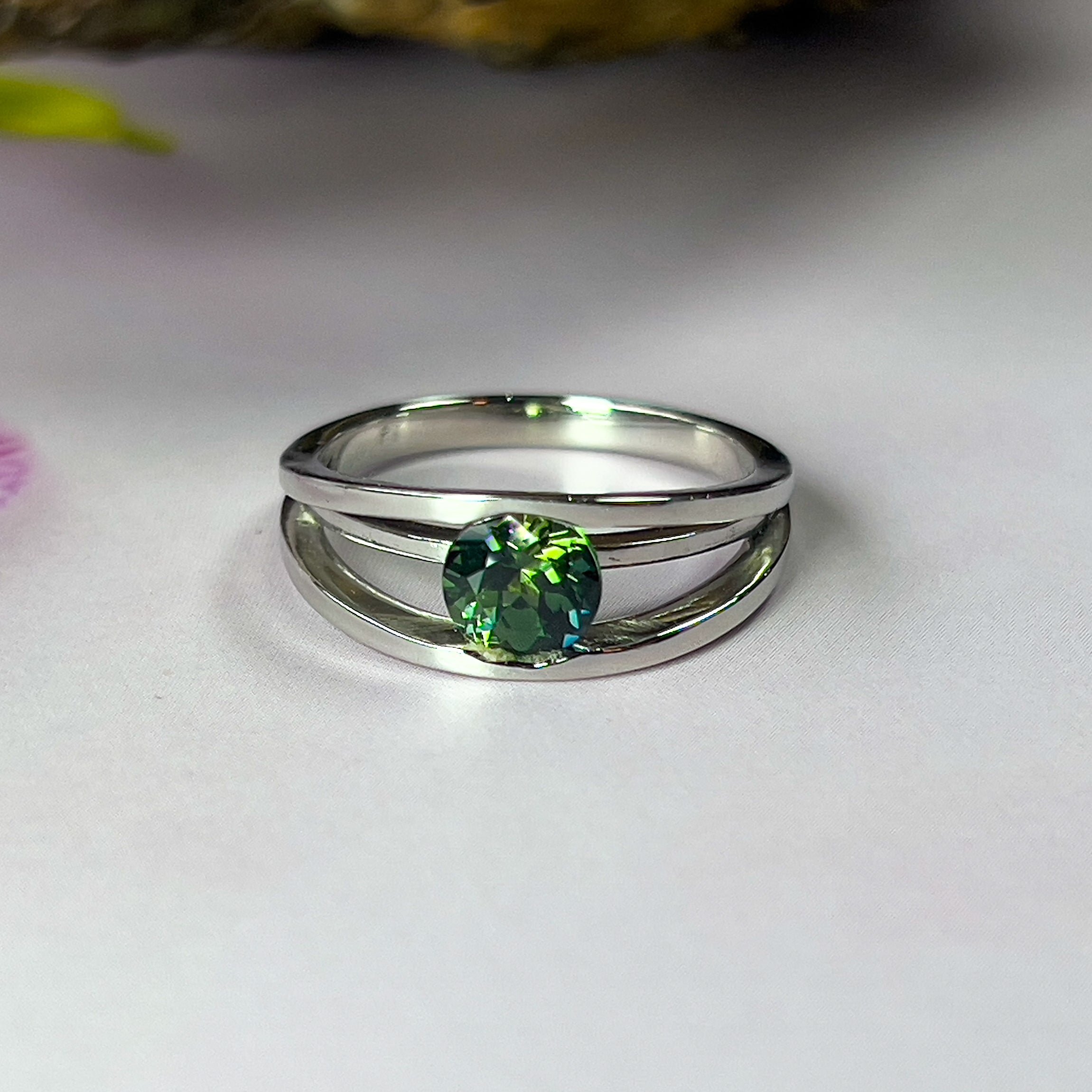 Platinum Parti Sapphire 1.18ct solitaire ring - Masterpiece Jewellery Opal & Gems Sydney Australia | Online Shop
