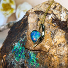 18kt Yellow Gold 3.3ct Boulder Opal pendant - Masterpiece Jewellery Opal & Gems Sydney Australia | Online Shop
