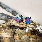 Sterling Silver 7x5mm Opal studs - Masterpiece Jewellery Opal & Gems Sydney Australia | Online Shop