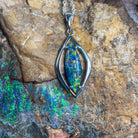 Sterling Silver Opal triplet 31.6x13.1mm pendant - Masterpiece Jewellery Opal & Gems Sydney Australia | Online Shop