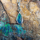 Sterling Silver Opal triplet pearshape 30x9.5mm pendant - Masterpiece Jewellery Opal & Gems Sydney Australia | Online Shop