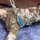 Sterling Silver Opal triplet pearshape 30x9.5mm pendant - Masterpiece Jewellery Opal & Gems Sydney Australia | Online Shop