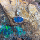 Sterling Silver Opal doublet 19.1x13.4mm pendant - Masterpiece Jewellery Opal & Gems Sydney Australia | Online Shop