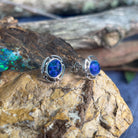 Sterling Silver Opal triplet cut out design studs - Masterpiece Jewellery Opal & Gems Sydney Australia | Online Shop