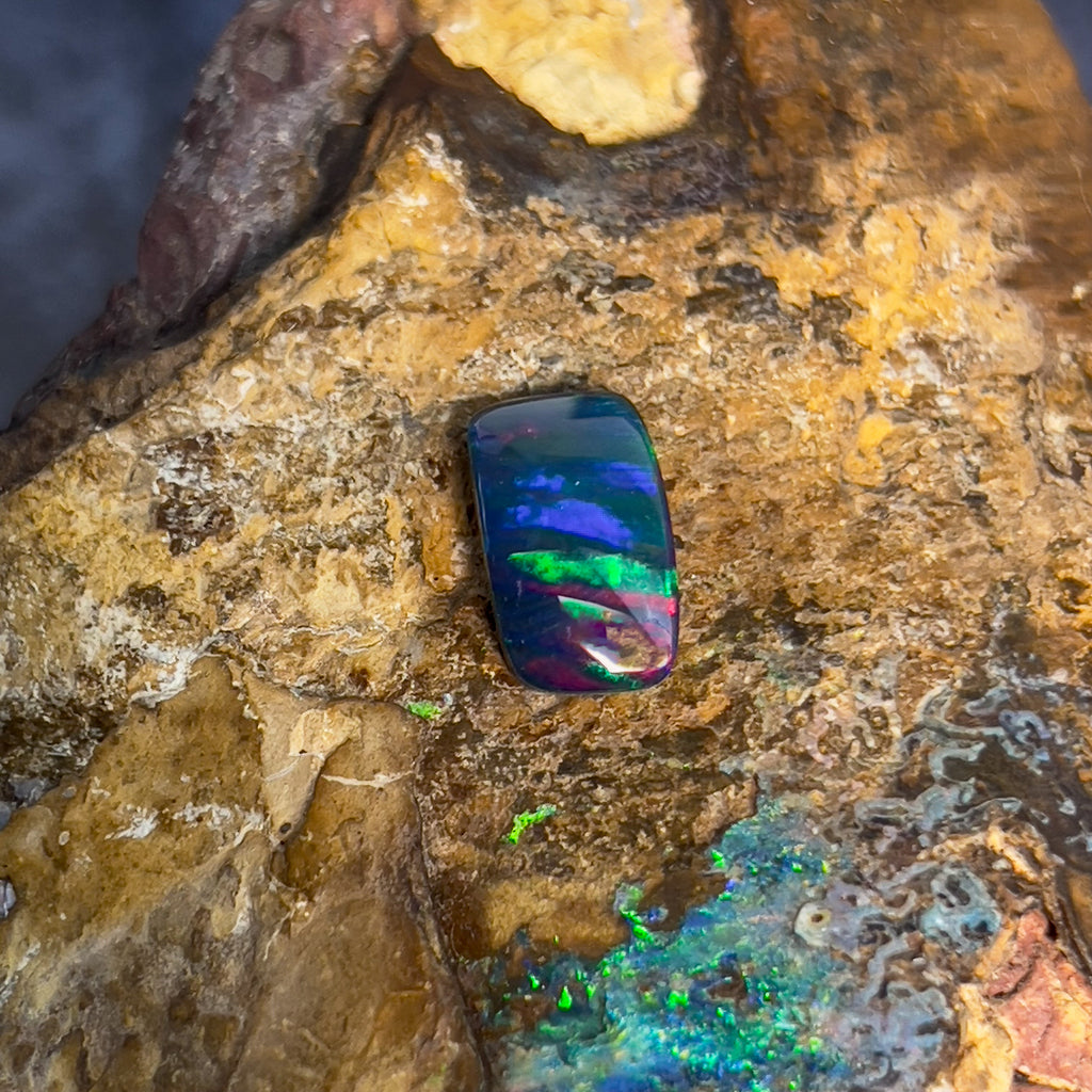 One loose rectangular shape Opal doublet 3.4ct - Masterpiece Jewellery Opal & Gems Sydney Australia | Online Shop