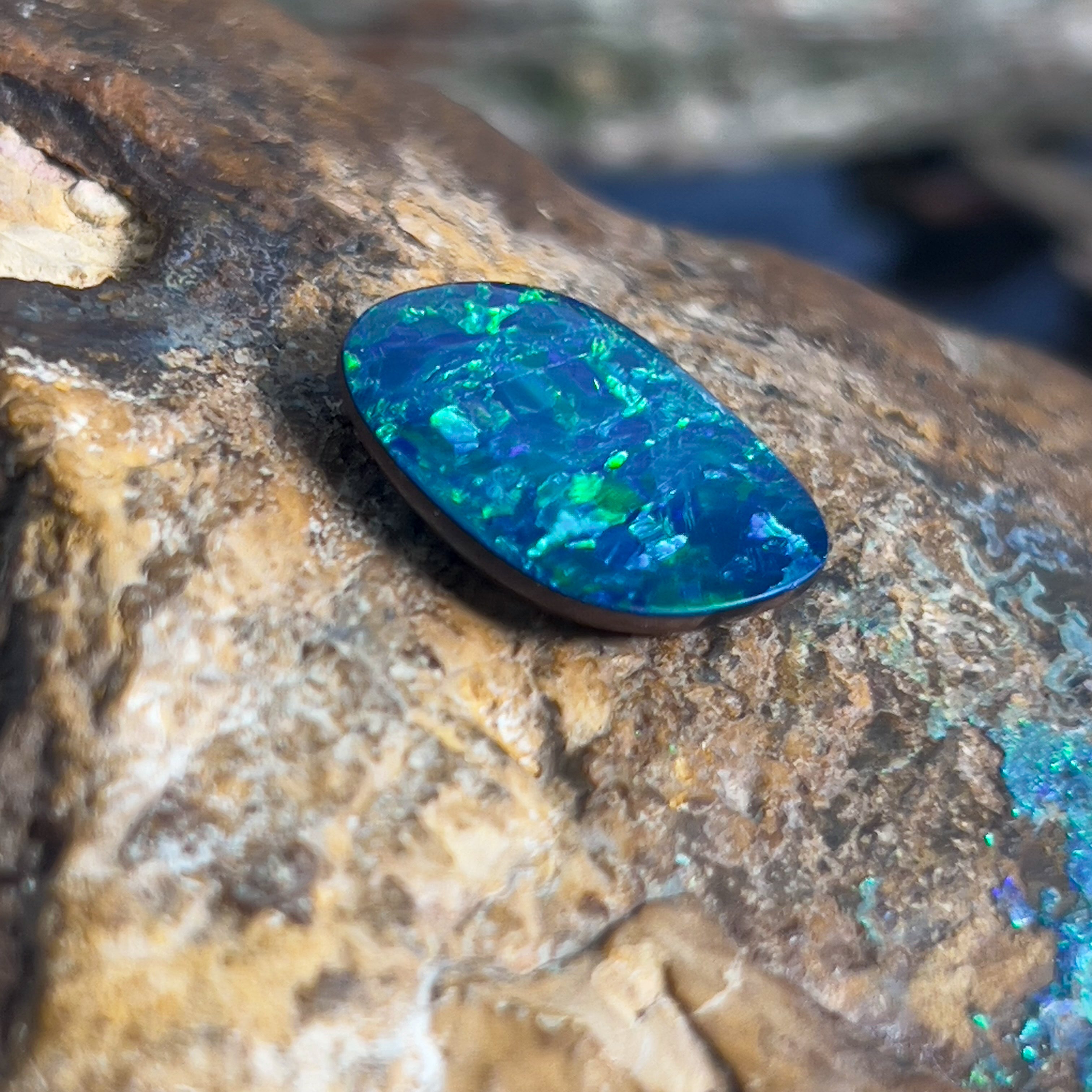 Rectangular shape loose Opal doublet 6.09ct - Masterpiece Jewellery Opal & Gems Sydney Australia | Online Shop