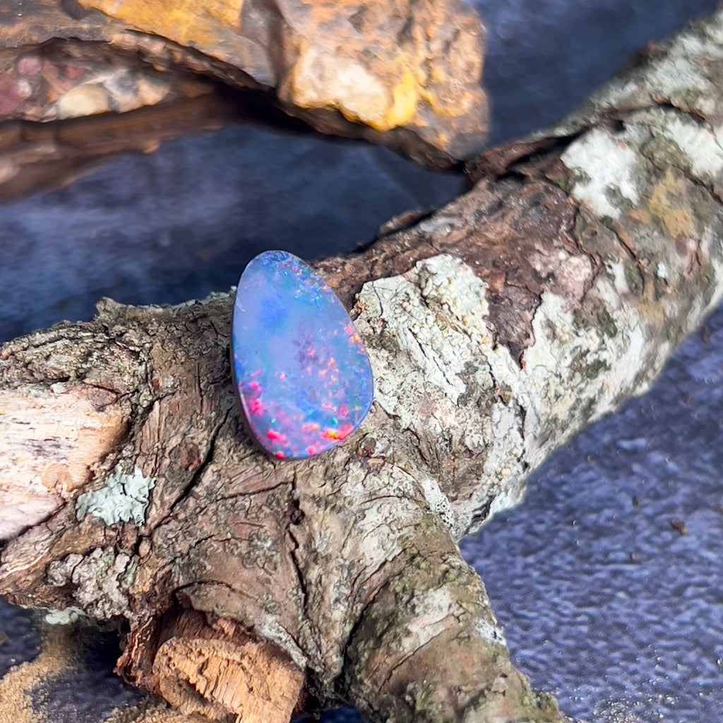 Loose Opal doublet Red and Violet 3.43ct - Masterpiece Jewellery Opal & Gems Sydney Australia | Online Shop