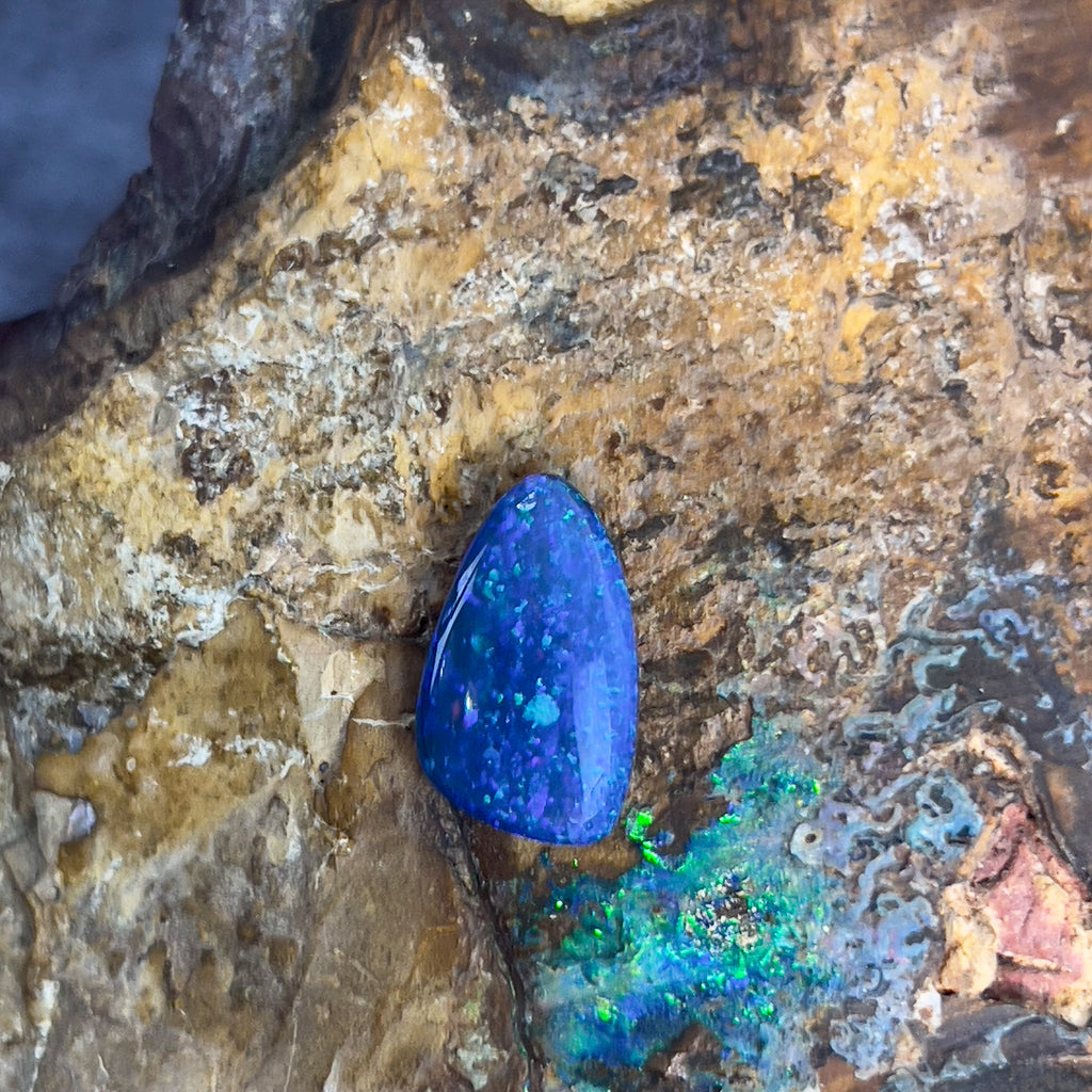 One freeform Blue Opal doublet 4.7ct - Masterpiece Jewellery Opal & Gems Sydney Australia | Online Shop