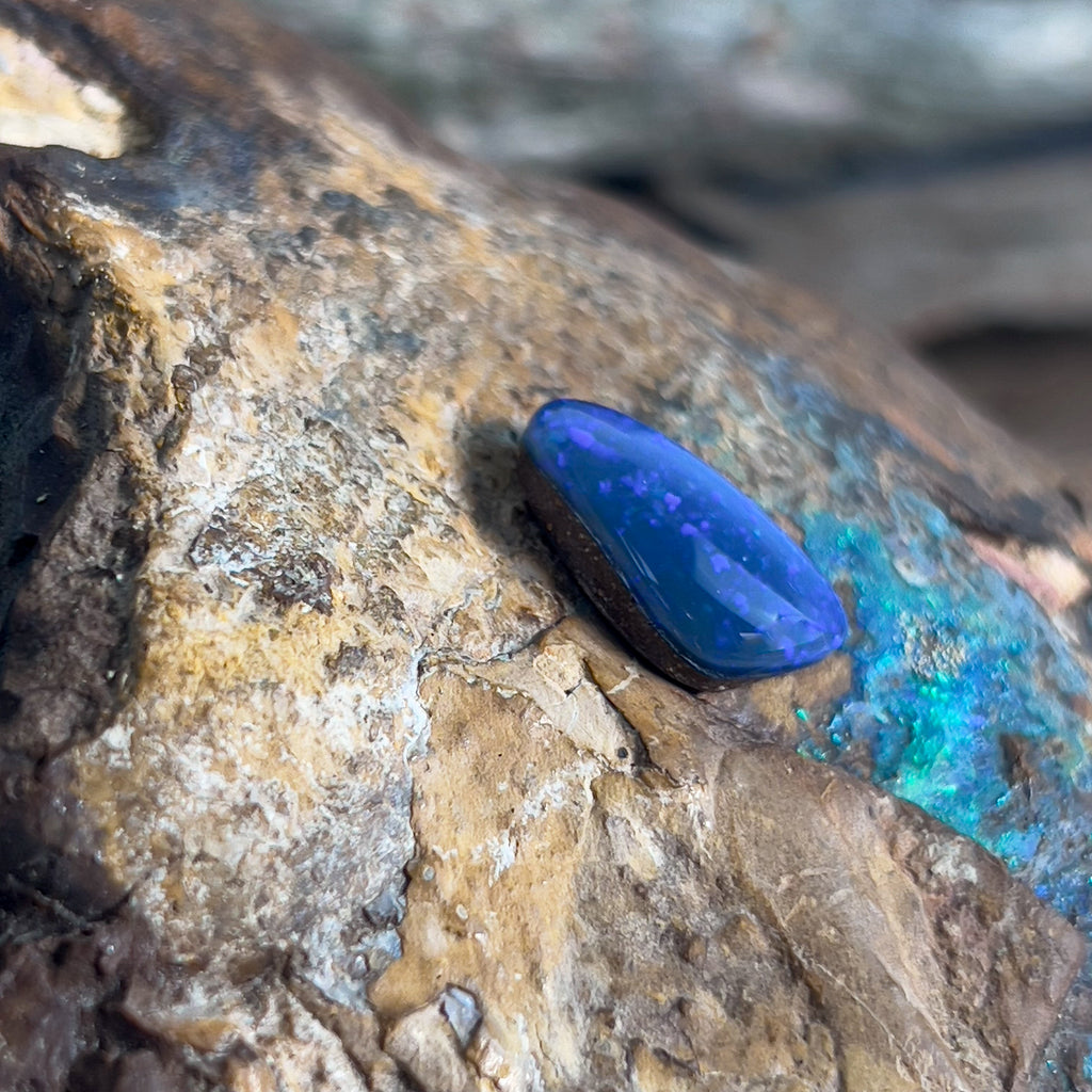 One freeform Blue Opal doublet 4.7ct - Masterpiece Jewellery Opal & Gems Sydney Australia | Online Shop