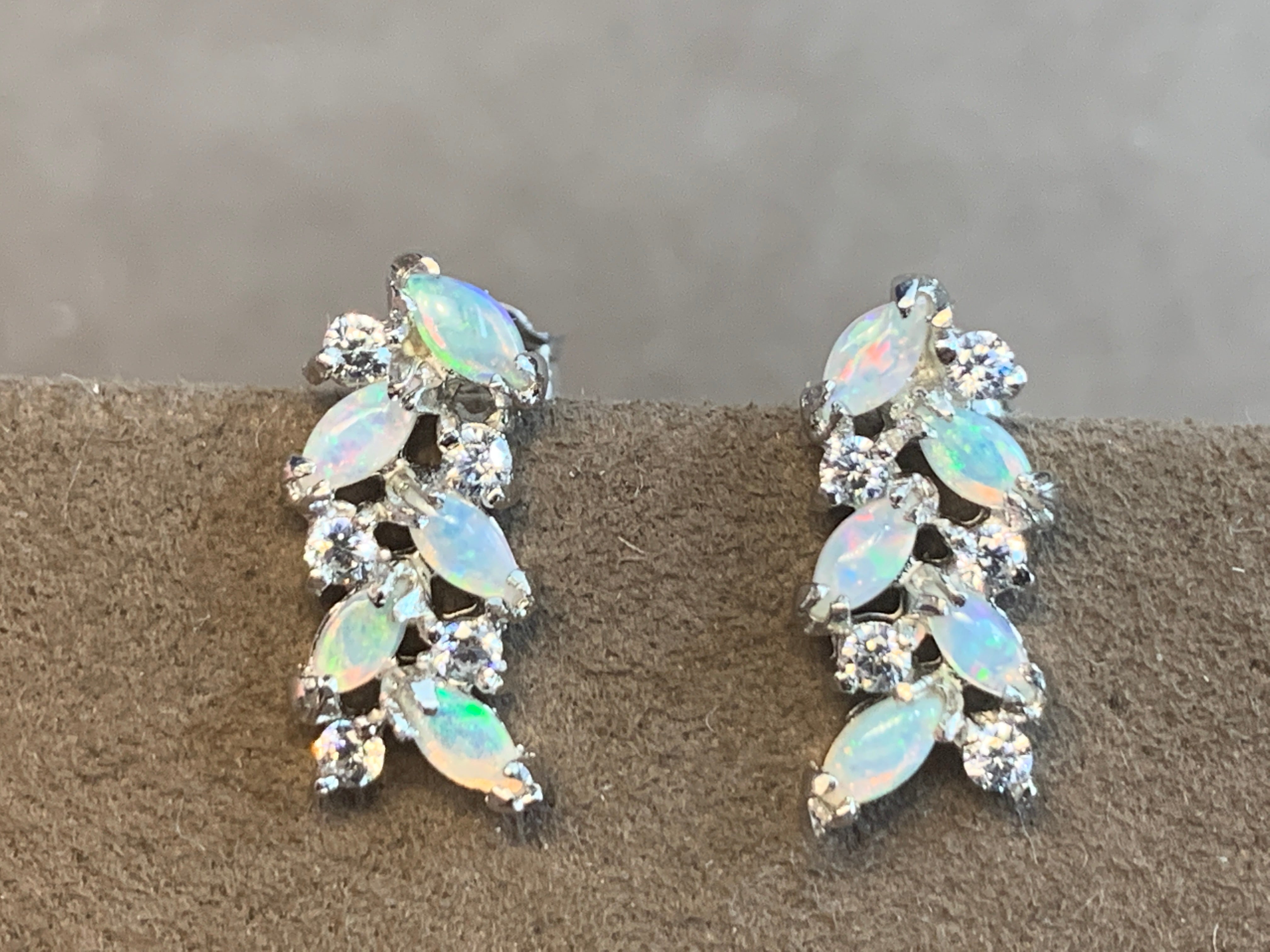 Sterling Silver Opal earrings - Masterpiece Jewellery Opal & Gems Sydney Australia | Online Shop