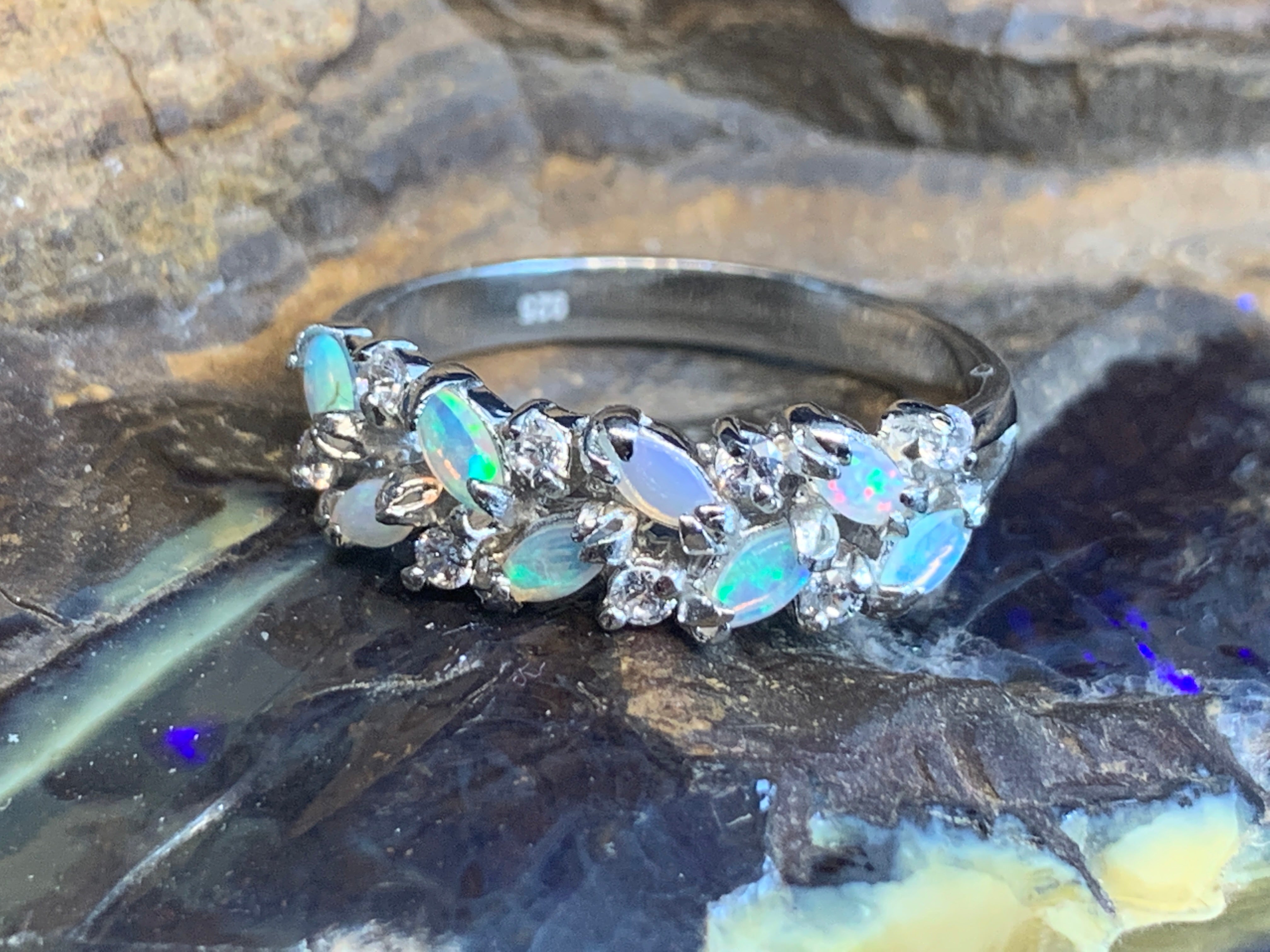 STERLING SILVER OPAL RING - Masterpiece Jewellery Opal & Gems Sydney Australia | Online Shop