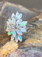 STERLING SILVER OPAL LOTUS RING - Masterpiece Jewellery Opal & Gems Sydney Australia | Online Shop