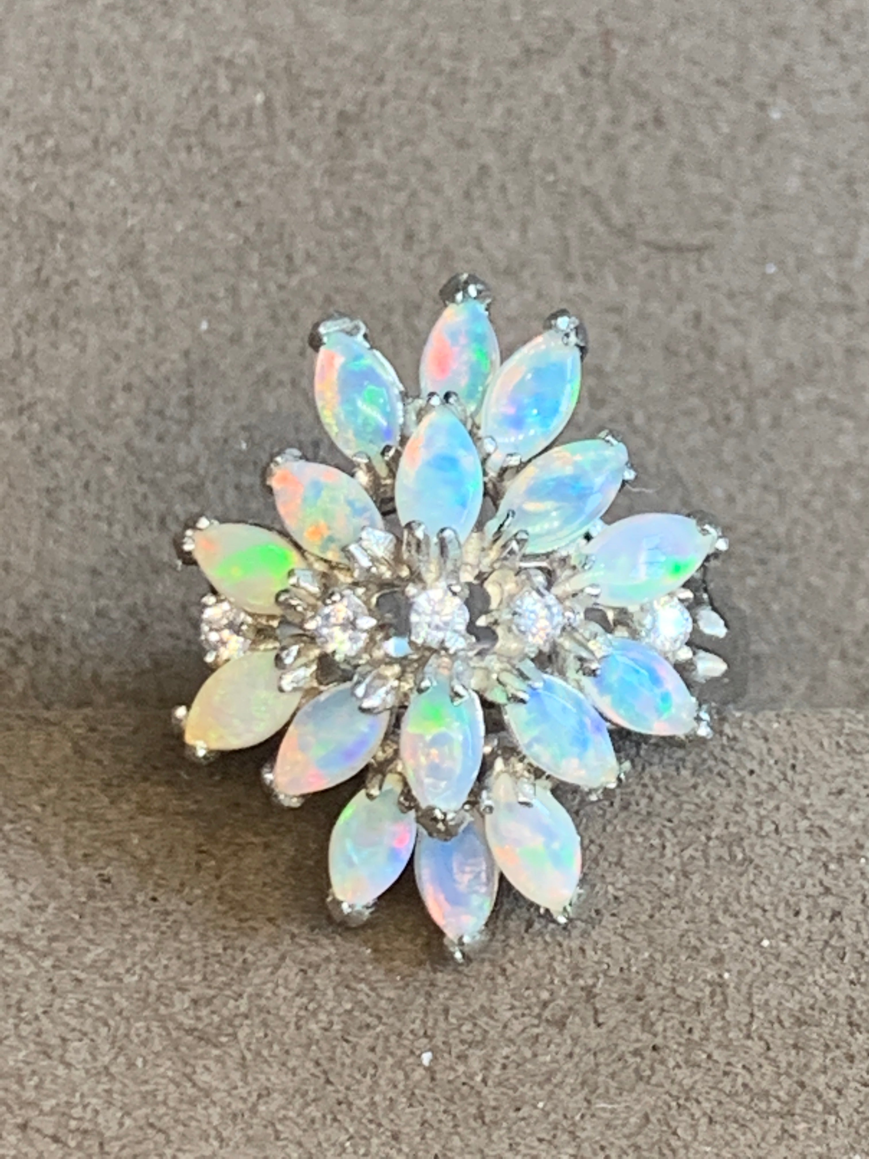 STERLING SILVER OPAL LOTUS RING - Masterpiece Jewellery Opal & Gems Sydney Australia | Online Shop