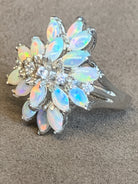 STERLING SILVER OPAL LOTUS RING - Masterpiece Jewellery Opal & Gems Sydney Australia | Online Shop