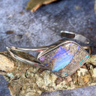 Sterling Silver Boulder Opal torque bangle 32.38ct - Masterpiece Jewellery Opal & Gems Sydney Australia | Online Shop