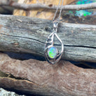 Sterling Silver patterned Black Opal pendant - Masterpiece Jewellery Opal & Gems Sydney Australia | Online Shop