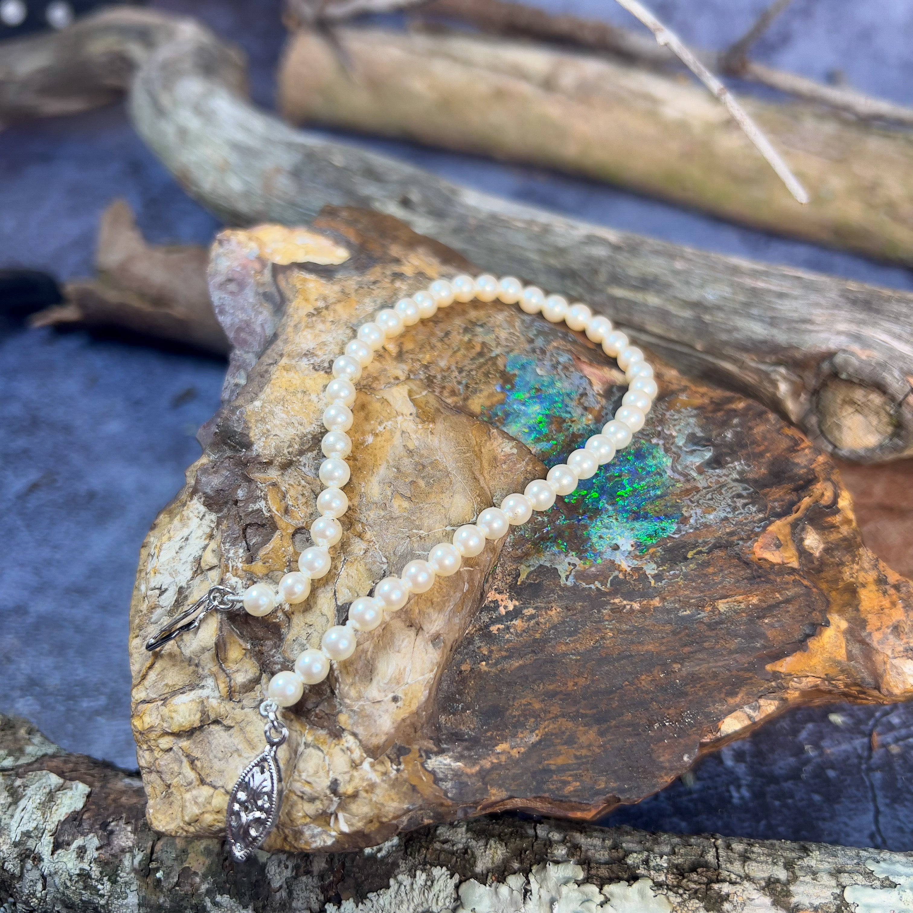 Silver seed pearl 4mm bracelet - Masterpiece Jewellery Opal & Gems Sydney Australia | Online Shop