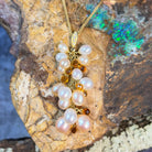 18kt Yellow Gold 15 Pearl , Citrine and diamond necklace - Masterpiece Jewellery Opal & Gems Sydney Australia | Online Shop