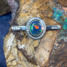 18kt White Gold multi piece Black Opal diamond ring, pendant and brooch piece - Masterpiece Jewellery Opal & Gems Sydney Australia | Online Shop