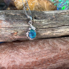Platinum Black Opal 0.97ct and diamond pendant - Masterpiece Jewellery Opal & Gems Sydney Australia | Online Shop