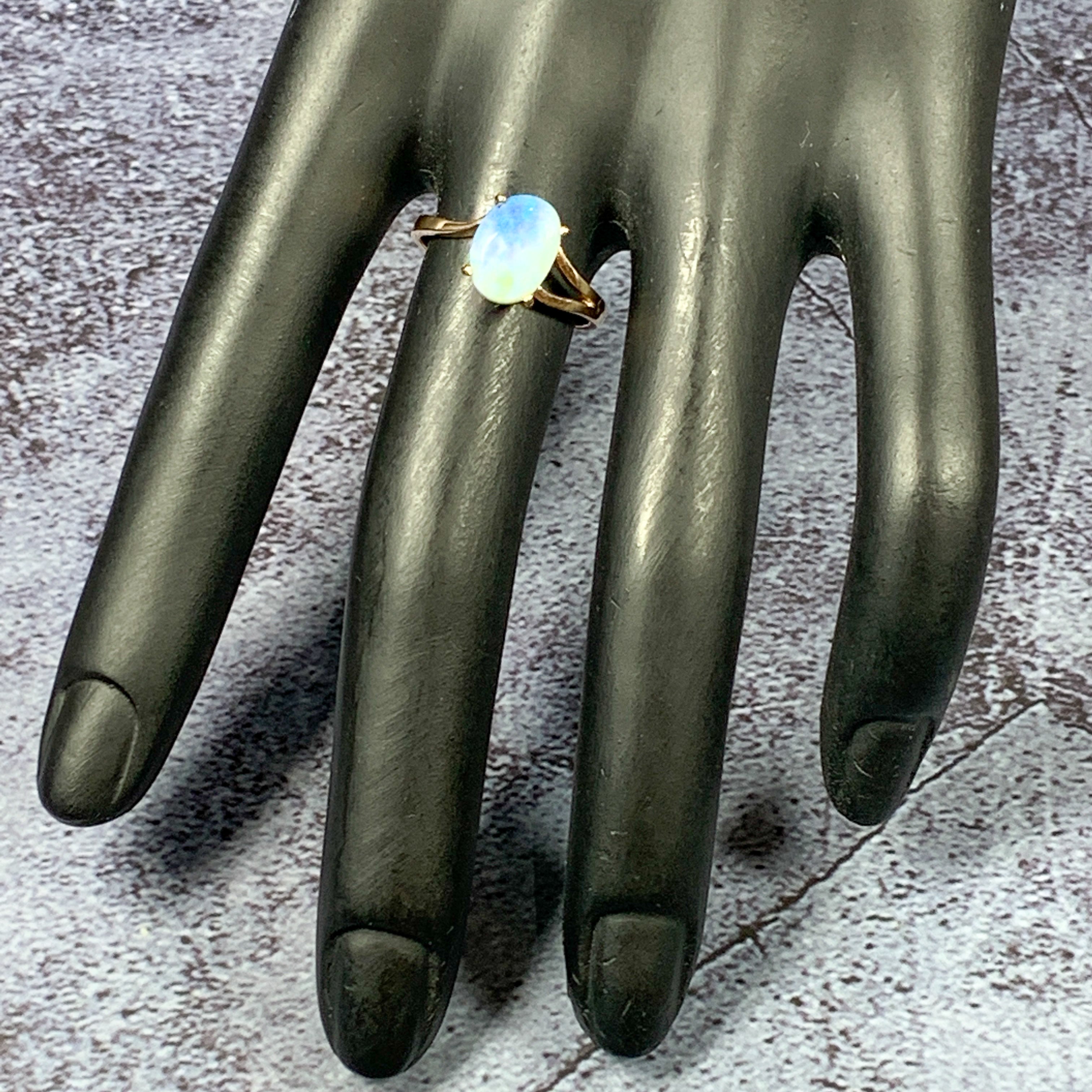 9kt Rose Gold Light Opal 1.13ct ring light Turquoise colour - Masterpiece Jewellery Opal & Gems Sydney Australia | Online Shop
