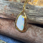 18kt Yellow Gold White Opal 6.12ct pendant - Masterpiece Jewellery Opal & Gems Sydney Australia | Online Shop