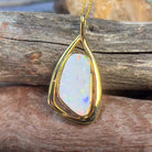 18kt Yellow Gold White Opal 6.12ct pendant - Masterpiece Jewellery Opal & Gems Sydney Australia | Online Shop