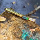 18kt Black Opal and Diamond tie bar - Masterpiece Jewellery Opal & Gems Sydney Australia | Online Shop