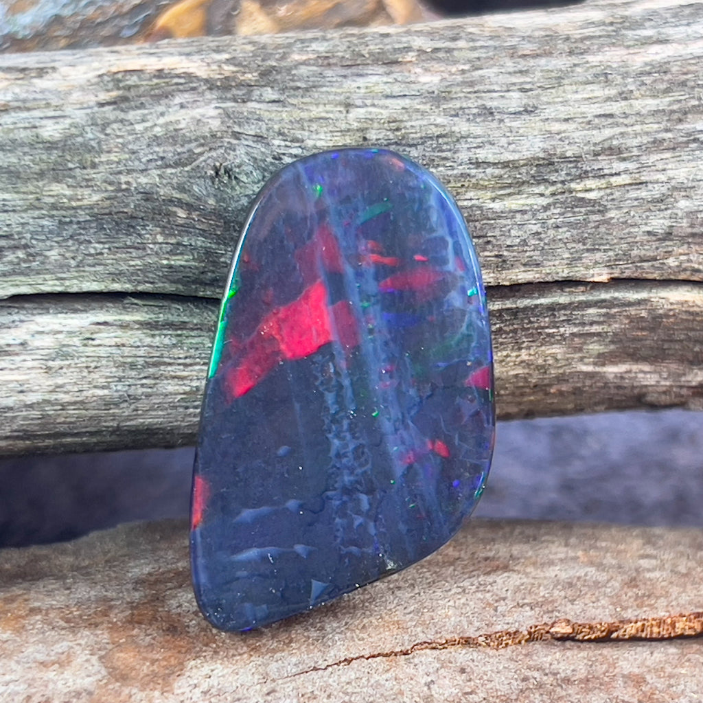 21.12ct Boulder Opal flashes Red Blue Green - Masterpiece Jewellery Opal & Gems Sydney Australia | Online Shop