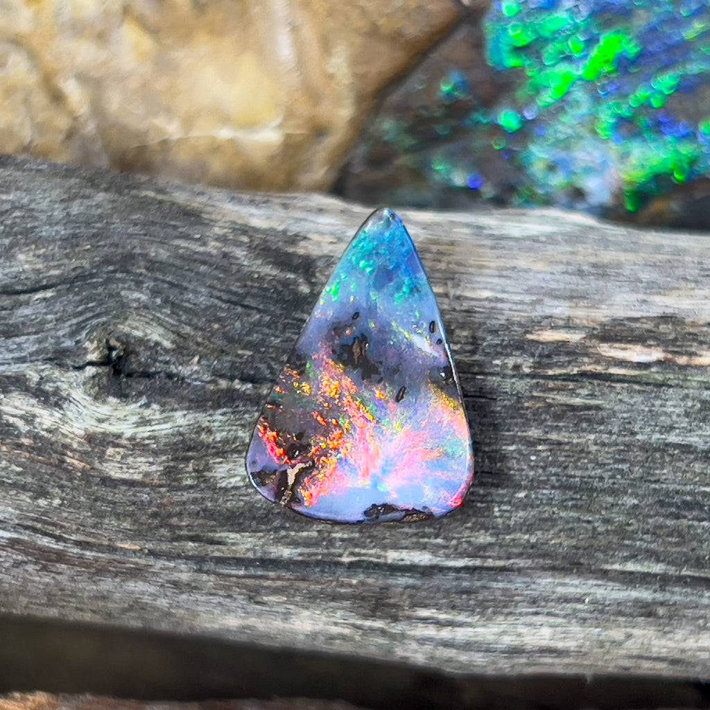 5.09ct Boulder opal pear shape - Masterpiece Jewellery Opal & Gems Sydney Australia | Online Shop