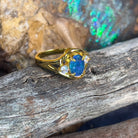 Gold Plated Sterling Silver 8x6mm Opal ring - Masterpiece Jewellery Opal & Gems Sydney Australia | Online Shop
