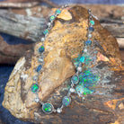 14kt White Gold Black Opal and Diamond necklace - Masterpiece Jewellery Opal & Gems Sydney Australia | Online Shop