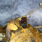 9kt Yellow Gold 9.79ct Boulder Opal ring - Masterpiece Jewellery Opal & Gems Sydney Australia | Online Shop