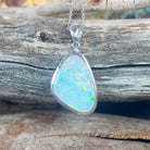Sterling Silver White Opal triangular shape - Masterpiece Jewellery Opal & Gems Sydney Australia | Online Shop