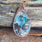 One Rose Gold plated Sterling Silver Freeform Boulder Opal pendant - Masterpiece Jewellery Opal & Gems Sydney Australia | Online Shop