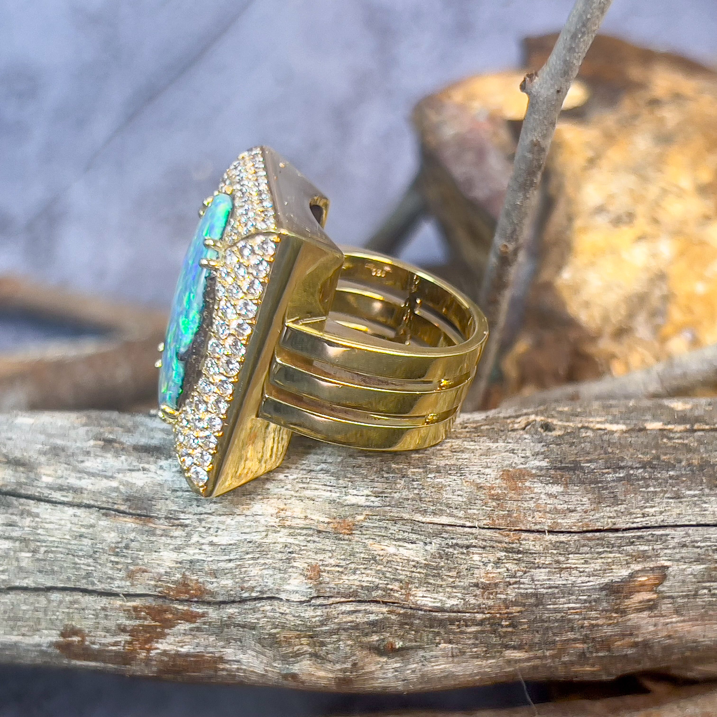 Fire Opal Men's Ring | Mark Schneider Fine Jewelry