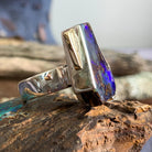 Sterling Silver and 9k Yellow Gold Boulder Opal ring - Masterpiece Jewellery Opal & Gems Sydney Australia | Online Shop