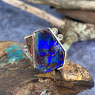 Sterling Silver and 9k Yellow Gold Boulder Opal ring - Masterpiece Jewellery Opal & Gems Sydney Australia | Online Shop