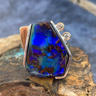 Sterling Silver and 9k Yellow Gold Boulder Opal ring - Masterpiece Jewellery Opal & Gems Sydney Australia | Online Shop