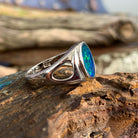 Sterling Silver Oval shape patterned ring - Masterpiece Jewellery Opal & Gems Sydney Australia | Online Shop