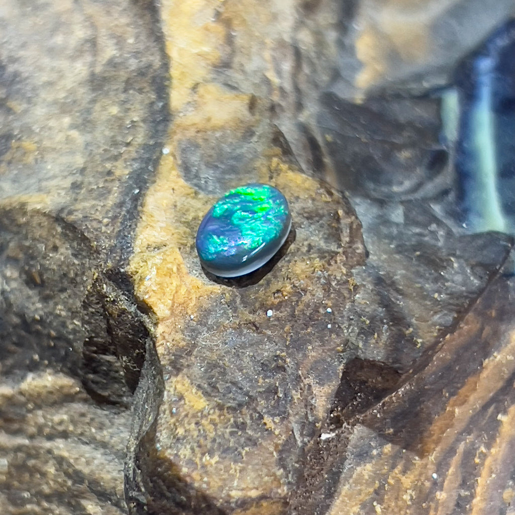 One Black Opal oval 0.84ct - Masterpiece Jewellery Opal & Gems Sydney Australia | Online Shop