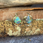 9kt Pair of Gold Boulder Opal 3.79ct earrings - Masterpiece Jewellery Opal & Gems Sydney Australia | Online Shop