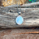 Sterling Silver Light Opal 10x8mm Bezel pendant - Masterpiece Jewellery Opal & Gems Sydney Australia | Online Shop