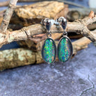 Sterling Silver dangling freeform Opal triplet earrings - Masterpiece Jewellery Opal & Gems Sydney Australia | Online Shop