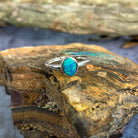 14kt White Gold Solitaire Opal doublet Blue Green bezel set ring` - Masterpiece Jewellery Opal & Gems Sydney Australia | Online Shop